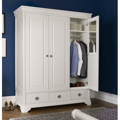 Bentley Designs Chantilly White Triple Wardrobe Bentley Designs Chantilly White Triple Wardrobe