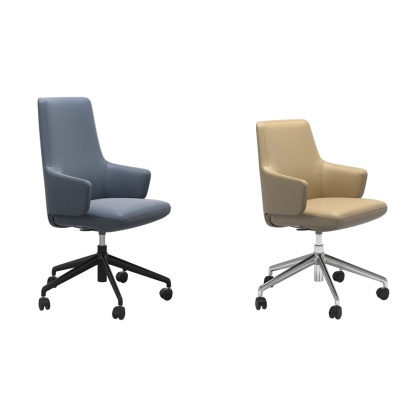 Stressless Vanilla Office Chair With Arms Stressless Vanilla Office Chair With Arms