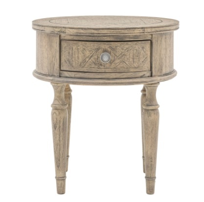 Gallery Gallery Mustique Round 1 Drawer Side Table