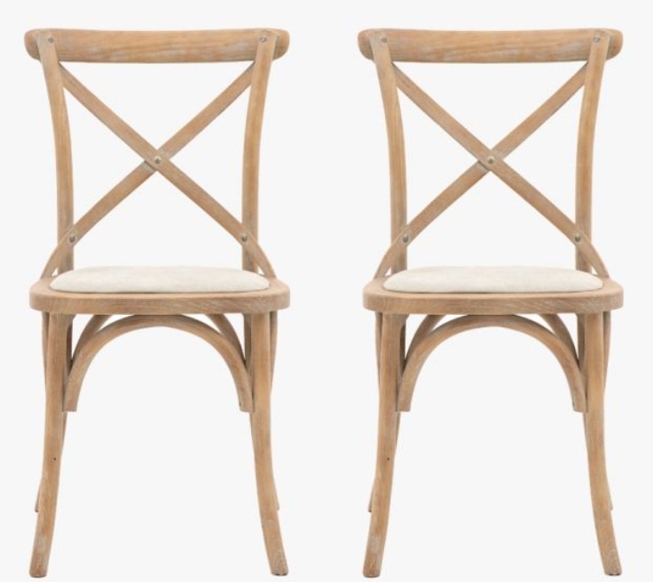 Gallery Gallery Washed Oak Cafe Chairs (Set Of 2)