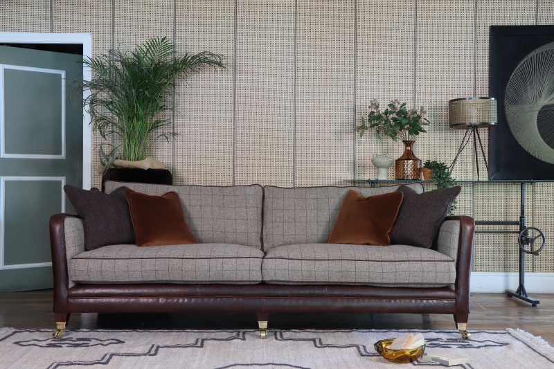 Tetrad Tetrad Harris Tweed Balmoral Grand Sofa - Hide & Tweed