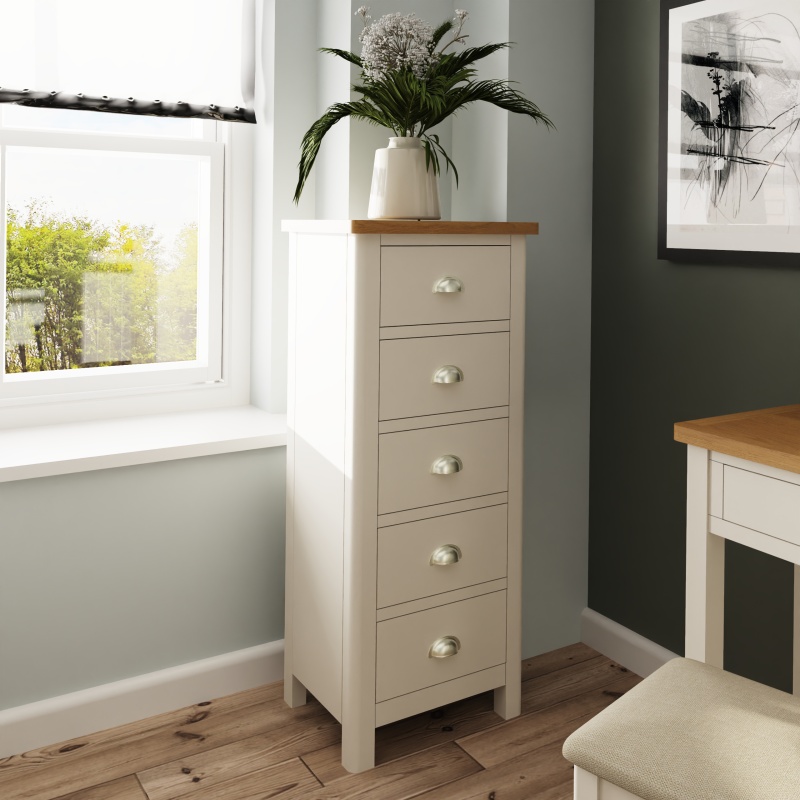 Brenthams Simplicity Ludlow 5 Drawer Narrow Chest