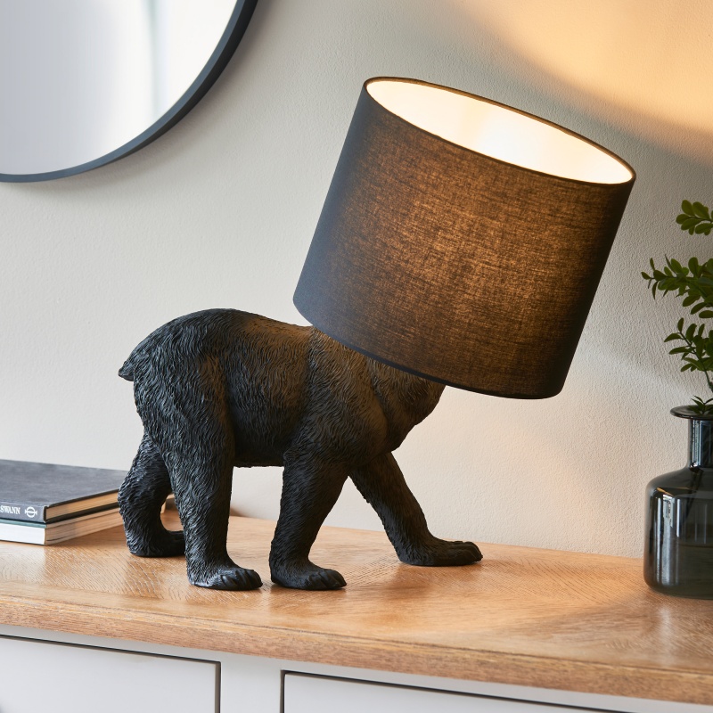 Gallery Barack Bear Table Lamp - Black