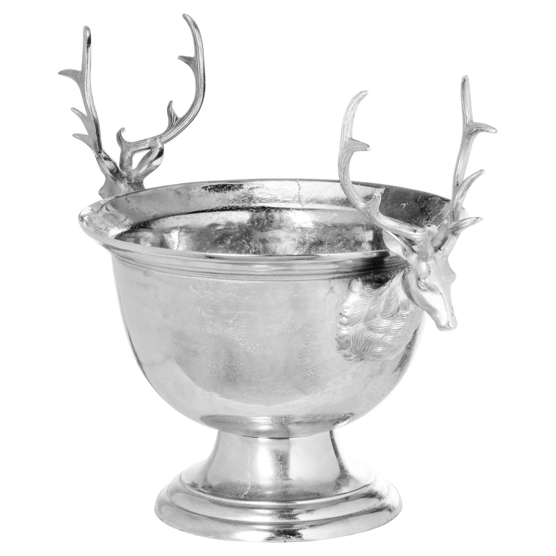 Hill Interiors Hill Interiors Large Aluminium Stag Champagne Cooler