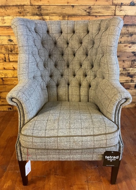 Parker Knoll Tetrad Harris Tweed Mackenzie Wing Chair - Munroe Check