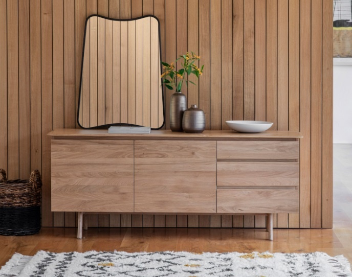 Gallery Gallery Madrid 2 Door 3 Drawer Sideboard Oak