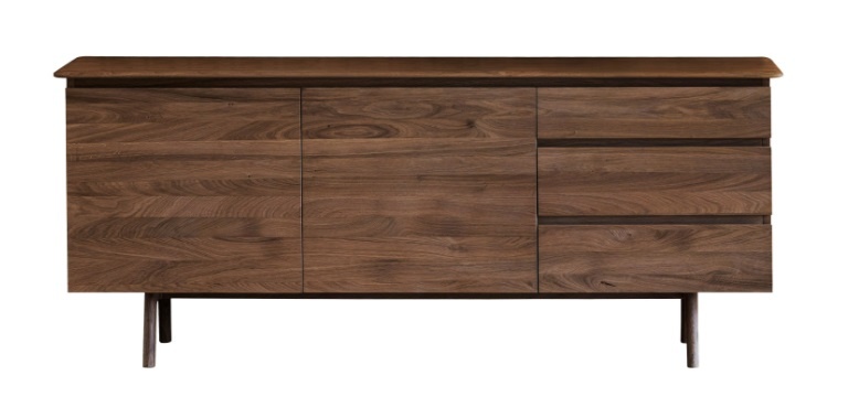 Gallery Gallery Madrid 2 Door 3 Drawer Sideboard Walnut