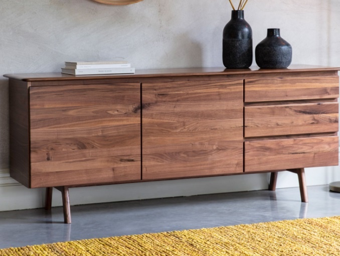 Gallery Gallery Madrid 2 Door 3 Drawer Sideboard Walnut