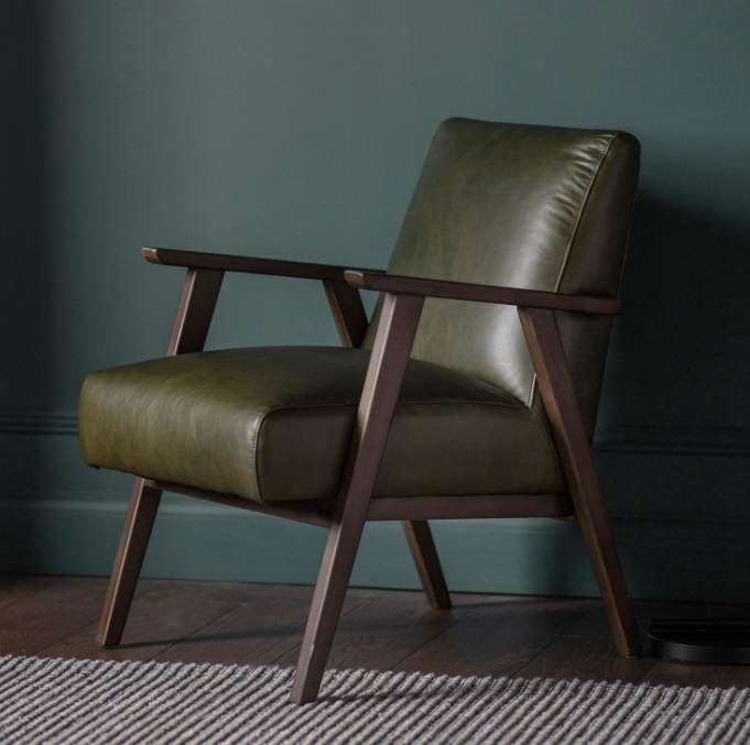 Gallery Gallery Neyland Armchair Heritage Green Leather