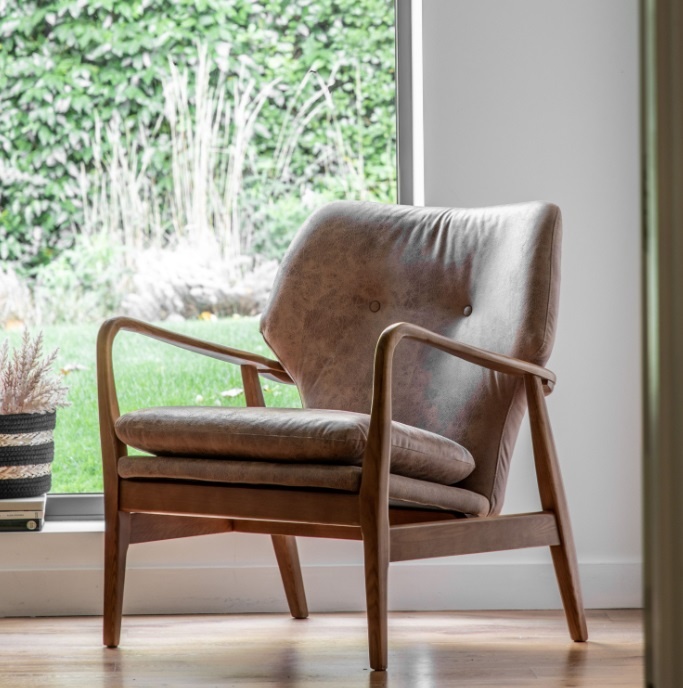 Gallery Gallery Jensen Armchair Brown Leather