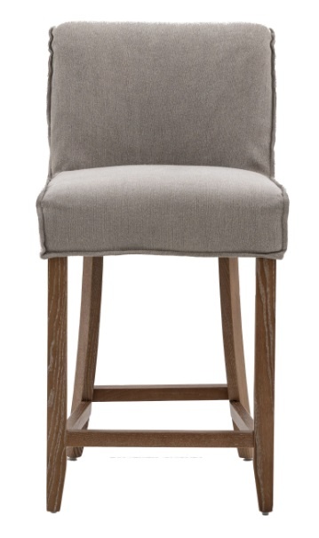 Gallery Gallery Tarnby Bar Stool Grey Linen (Set of 2)