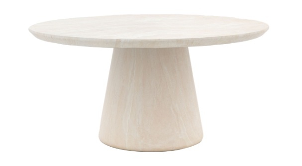 Gallery Gallery Pedra Round Dining Table Travertine