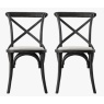 Gallery Cafe Chair Black Linen (Set of 2)