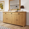 Brenthams Simplicity Woodfield Oak 4 Door Sideboard