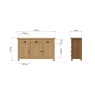 Brenthams Simplicity Woodfield Oak 3 Door Sideboard