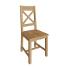 Brenthams Simplicity Woodfield Oak Cross Back Chair Wooden Seat