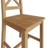 Brenthams Simplicity Woodfield Oak Cross Back Chair Wooden Seat