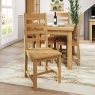 Woodfield Oak Ladder Back Chair Wooden Seat