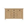 Brenthams Simplicity Woodfield Oak 2 Door 6 Drawer Sideboard