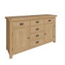 Brenthams Simplicity Woodfield Oak 2 Door 6 Drawer Sideboard