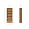 Brenthams Simplicity Woodfield Oak Medium Bookcase