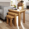 Brenthams Simplicity Woodfield Oak Nest Of 3 Tables