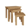 Brenthams Simplicity Woodfield Oak Nest Of 3 Tables