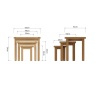 Brenthams Simplicity Woodfield Oak Nest Of 3 Tables