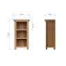 Brenthams Simplicity Woodfield Oak Narrow Bookcase