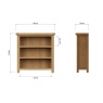 Brenthams Simplicity Woodfield Oak Small Bookcase