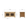 Brenthams Simplicity Woodfield Oak Standard TV Unit (With Glass Doors)