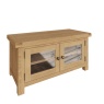 Brenthams Simplicity Woodfield Oak Standard TV Unit (With Glass Doors)