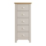 Brenthams Simplicity Ludlow 5 Drawer Narrow Chest