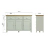 Brenthams Simplicity Ludlow 3 Door Sideboard