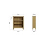 Brenthams Simplicity Lynwood Small Wide Bookcase