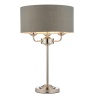 Gallery Highclere 3 Table Lamp - Bright Nickel