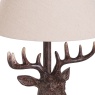 Hill Interiors Hill Interiors Stag Head Table Lamp With Linen Shade