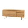 Gallery Gallery Madrid 2 Door 3 Drawer Sideboard Oak