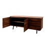 Gallery Gallery Madrid 2 Door 3 Drawer Sideboard Walnut