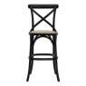 Gallery Gallery Cafe Stool Black With Rattan (PAIR)