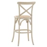 Gallery Gallery Cafe Stool White With Rattan (PAIR)