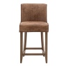 Gallery Gallery Tarnby Bar Stool Brown Leather (Set of 2)